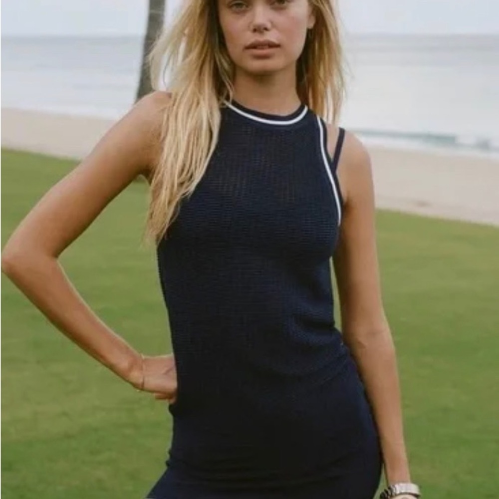 The Carson Dress - S / Tech Mesh Midnight Blue SOLID & STRIPED